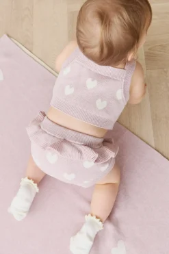 Molly Top - Heart Jacquard Ballerina Marle