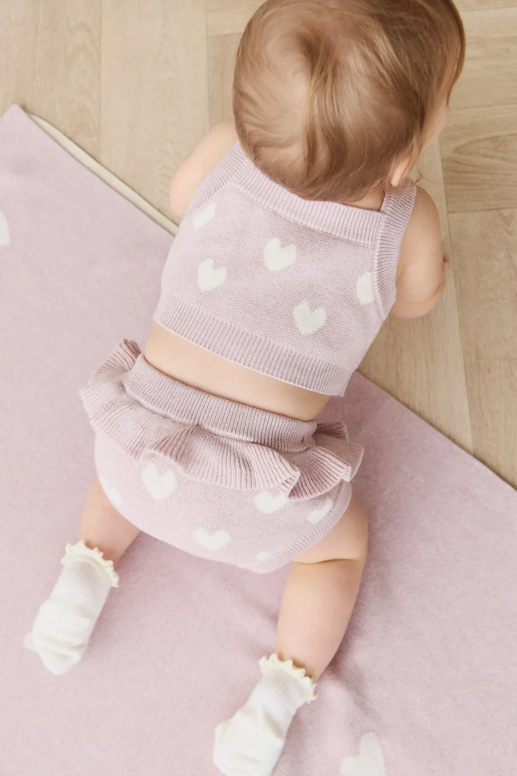 Molly Top - Heart Jacquard Ballerina Marle