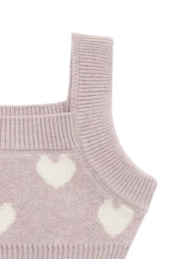 Molly Top - Heart Jacquard Ballerina Marle