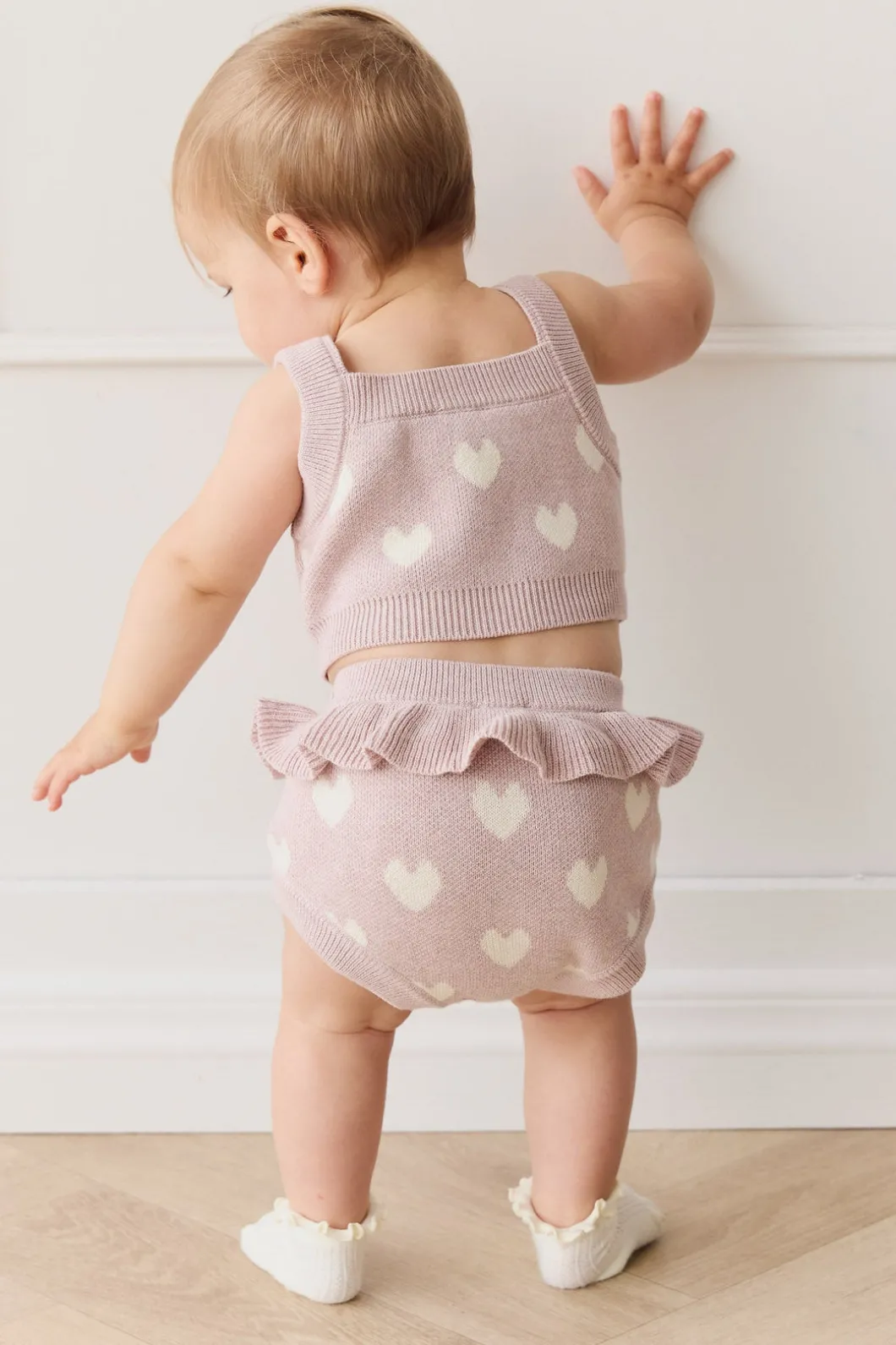 Molly Top - Heart Jacquard Ballerina Marle