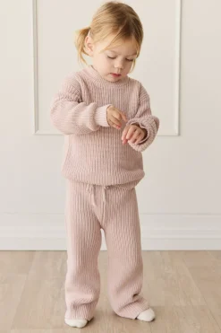 Morgan Knitted Pant - Pastel Marle