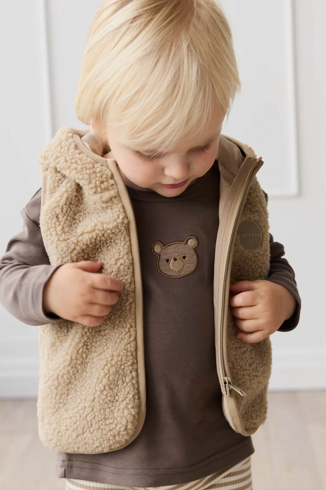 Neve Sherpa Vest - Cashew