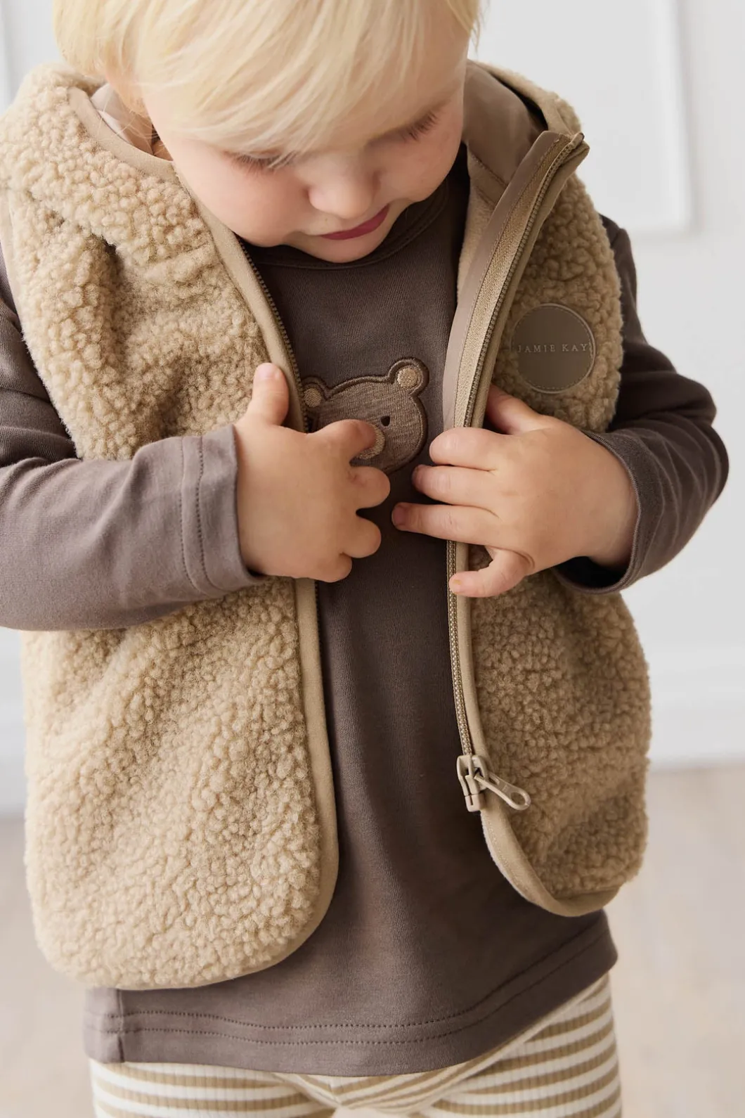 Neve Sherpa Vest - Cashew