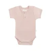 Organic Cotton Benny Tee Bodysuit - Shell Pink