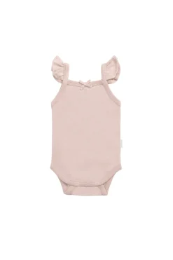 Organic Cotton Bettina Bodysuit - Shell Pink