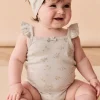 Organic Cotton Bettina Bodysuit - Petite Fleur Blue