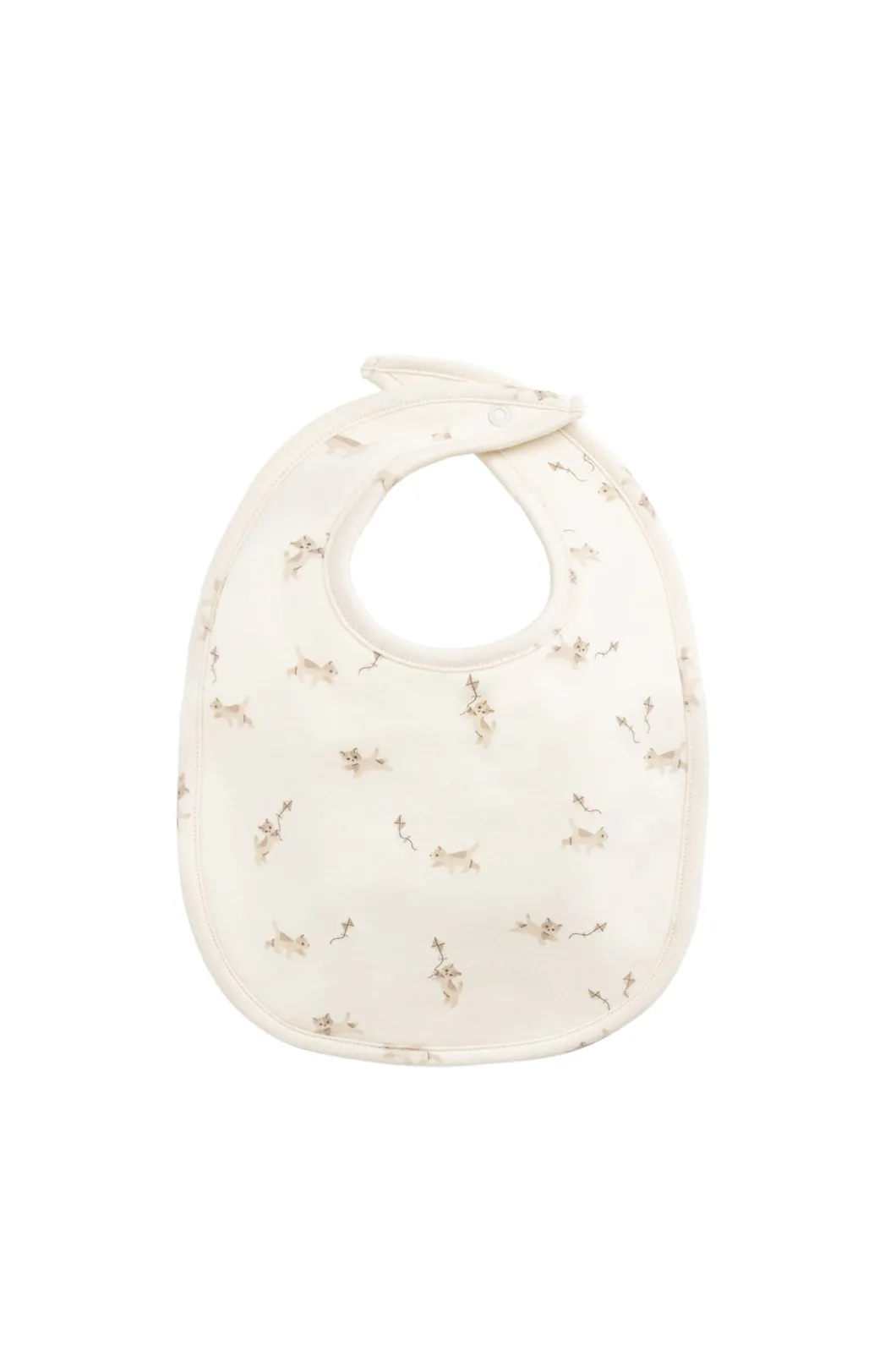 Organic Cotton Bib - Kitten and His Kites
