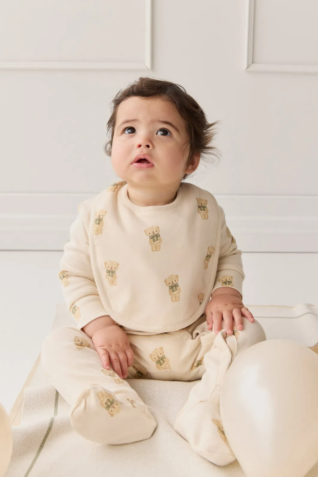 Organic Cotton Bib - Little Ted