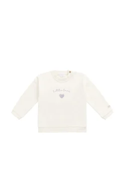 Organic Cotton Bobbie Sweatshirt - Parchment Little Love Violet
