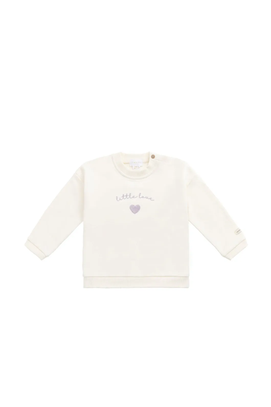 Organic Cotton Bobbie Sweatshirt - Parchment Little Love Violet