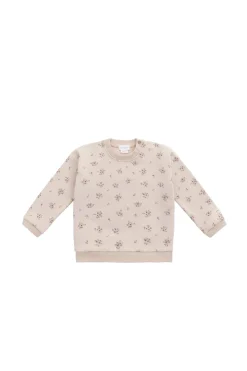 Organic Cotton Bobbie Sweatshirt - Goldie Bouquet Pink Tint