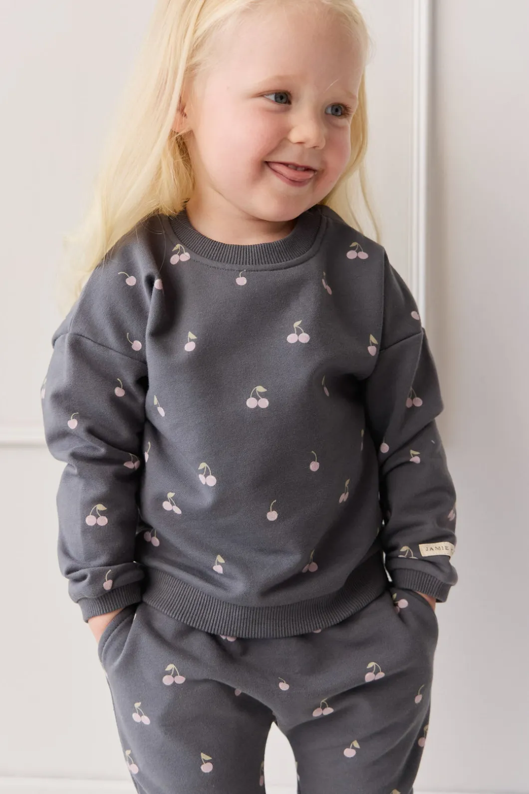 Organic Cotton Bobbie Sweatshirt - Cherry Love Lava