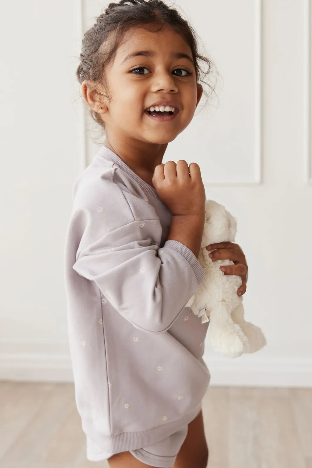 Organic Cotton Bobbie Sweatshirt - Annie Ditzy Violet Ice