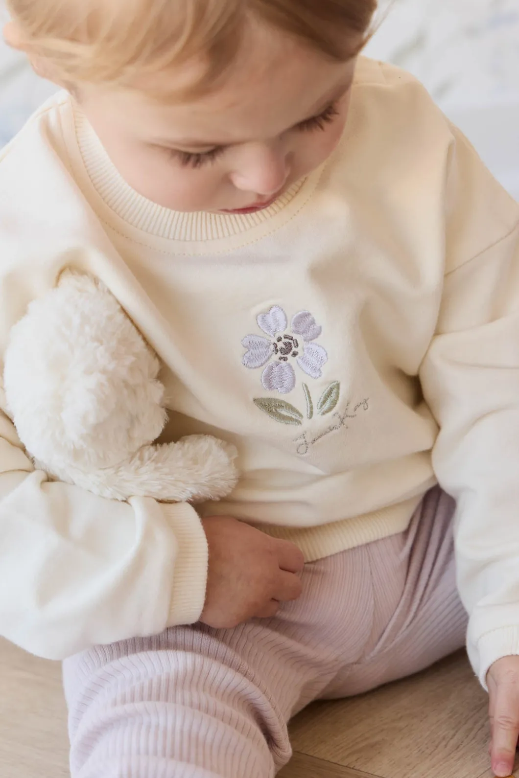 Organic Cotton Bobbie Sweatshirt - Parchment Lola