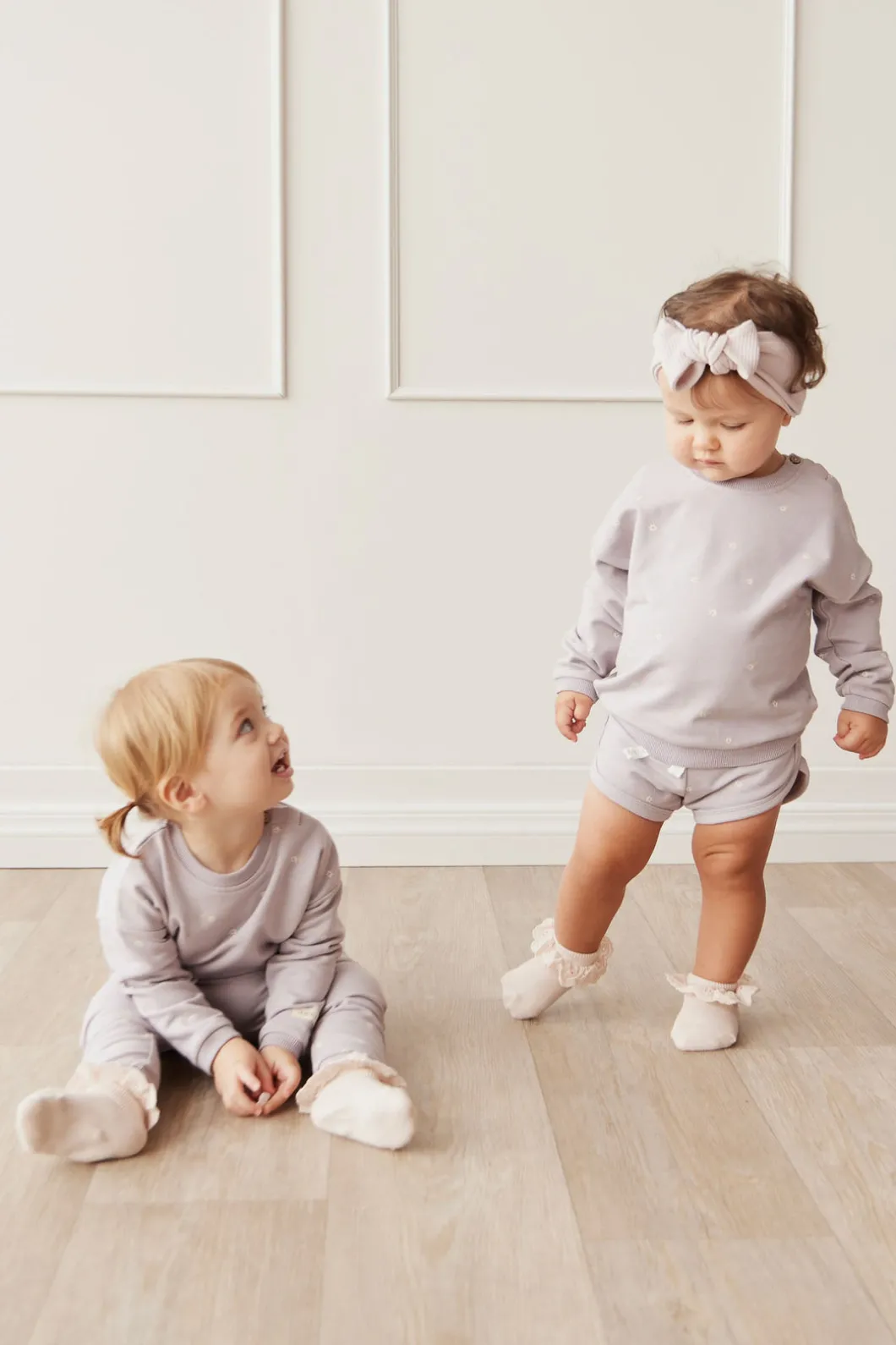 Organic Cotton Bobbie Sweatshirt - Annie Ditzy Violet Ice