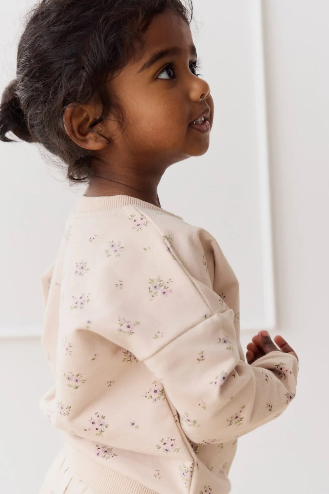 Organic Cotton Bobbie Sweatshirt - Goldie Bouquet Pink Tint