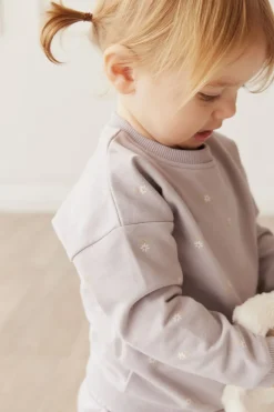Organic Cotton Bobbie Sweatshirt - Annie Ditzy Violet Ice