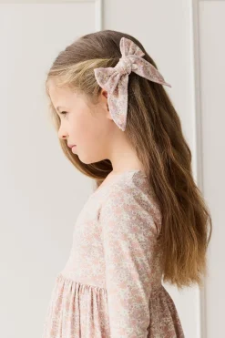 Organic Cotton Bow - Chloe Mauve
