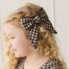 Organic Cotton Bow - Mini Gingham Bistre