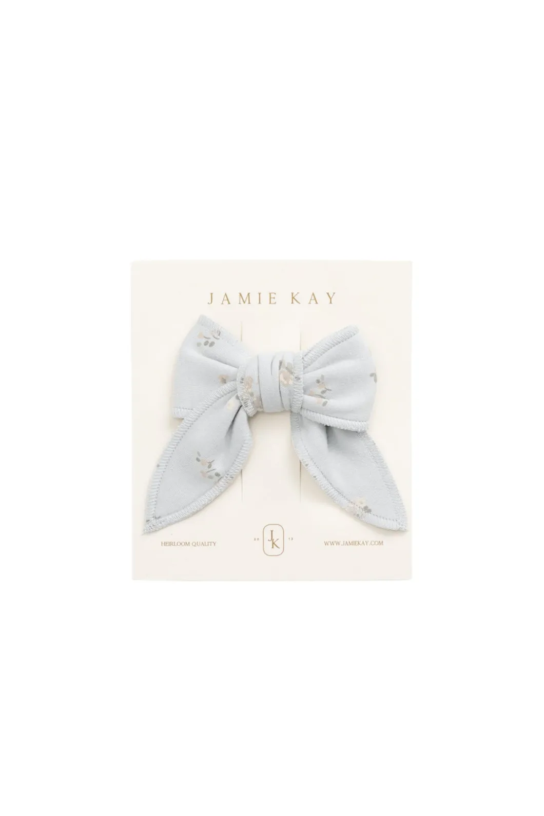 Organic Cotton Bow - Petite Fleur Blue