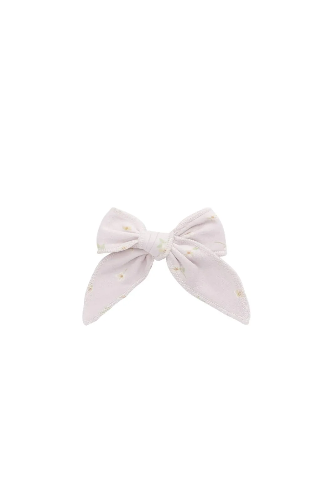 Organic Cotton Bow - Simple Flowers Lilac