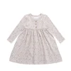 Organic Cotton Bridget Dress - Amber Floral Lilac Ash