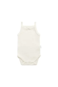 Organic Cotton Bridget Singlet Bodysuit - Buttermilk