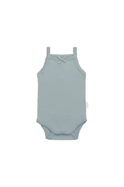 Organic Cotton Bridget Singlet Bodysuit - Pond