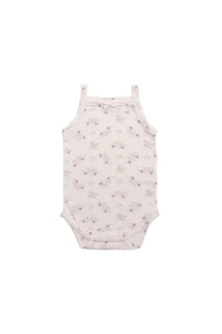 Organic Cotton Bridget Singlet Bodysuit - Sweet Pea Floral
