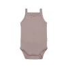 Organic Cotton Bridget Singlet Bodysuit - Softest Mauve