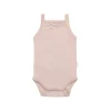 Organic Cotton Bridget Singlet Bodysuit - Shell Pink