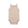Organic Cotton Bridget Singlet Bodysuit - Blushing Berry