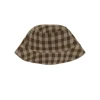 Organic Cotton Bucket Hat - Gingham Shitake
