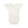 Organic Cotton Cap Sleeve Bodysuit - Buttermilk