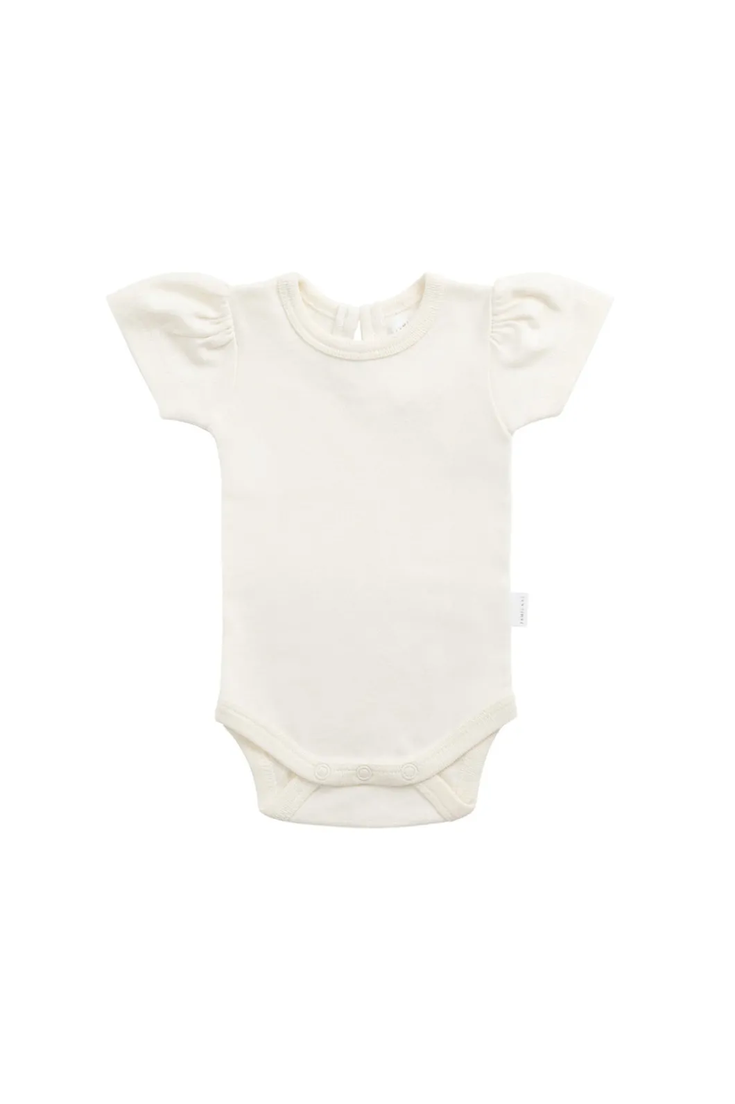 Organic Cotton Cap Sleeve Bodysuit - Buttermilk
