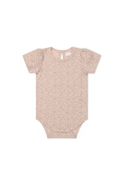 Organic Cotton Cap Sleeve Bodysuit - Amber Rose