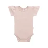 Organic Cotton Cap Sleeve Bodysuit - Shell Pink
