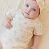 Organic Cotton Cap Sleeve Bodysuit - Thelma Orchid