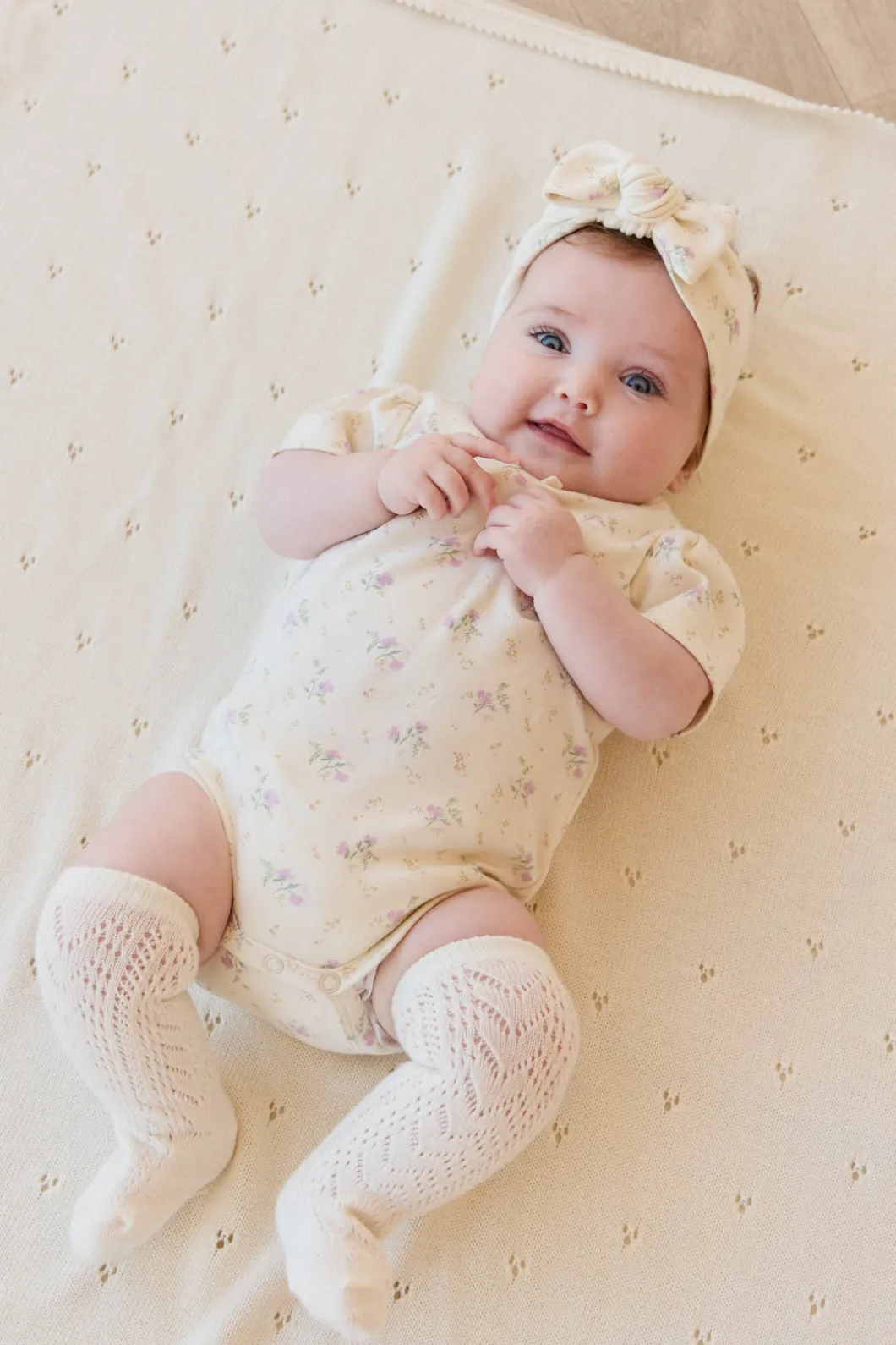 Organic Cotton Cap Sleeve Bodysuit - Thelma Orchid