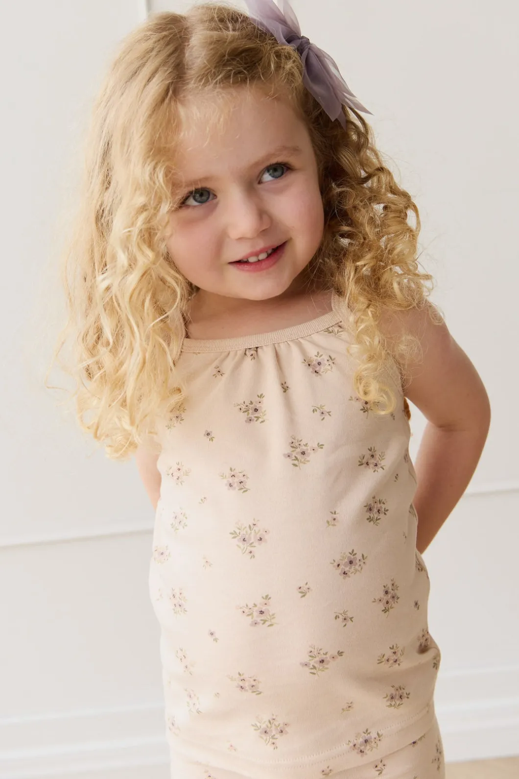 Organic Cotton Casey Top - Goldie Bouquet Pink Tint