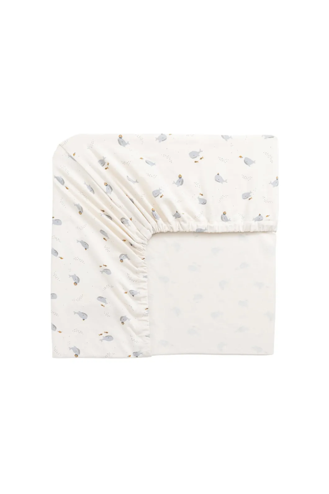 Organic Cotton Cot Sheet - Whales