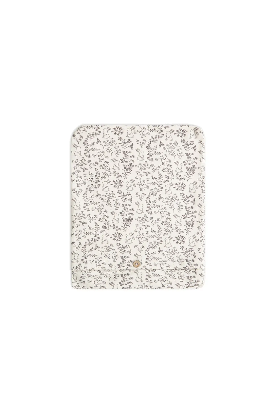 Organic Cotton Cot Sheet - Garden Bunnies Tofu