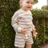 Organic Cotton Damien Sweatshirt - Hudson Stripe Tiger