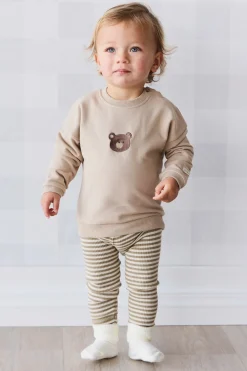 Organic Cotton Damien Sweatshirt - Fawn Bear