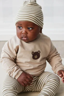 Organic Cotton Damien Sweatshirt - Fawn Bear