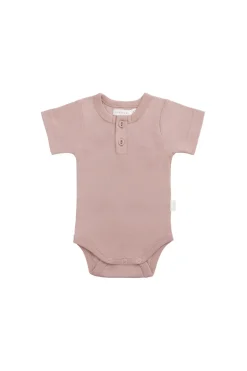 Organic Cotton Darcy Tee Bodysuit - Powder Pink