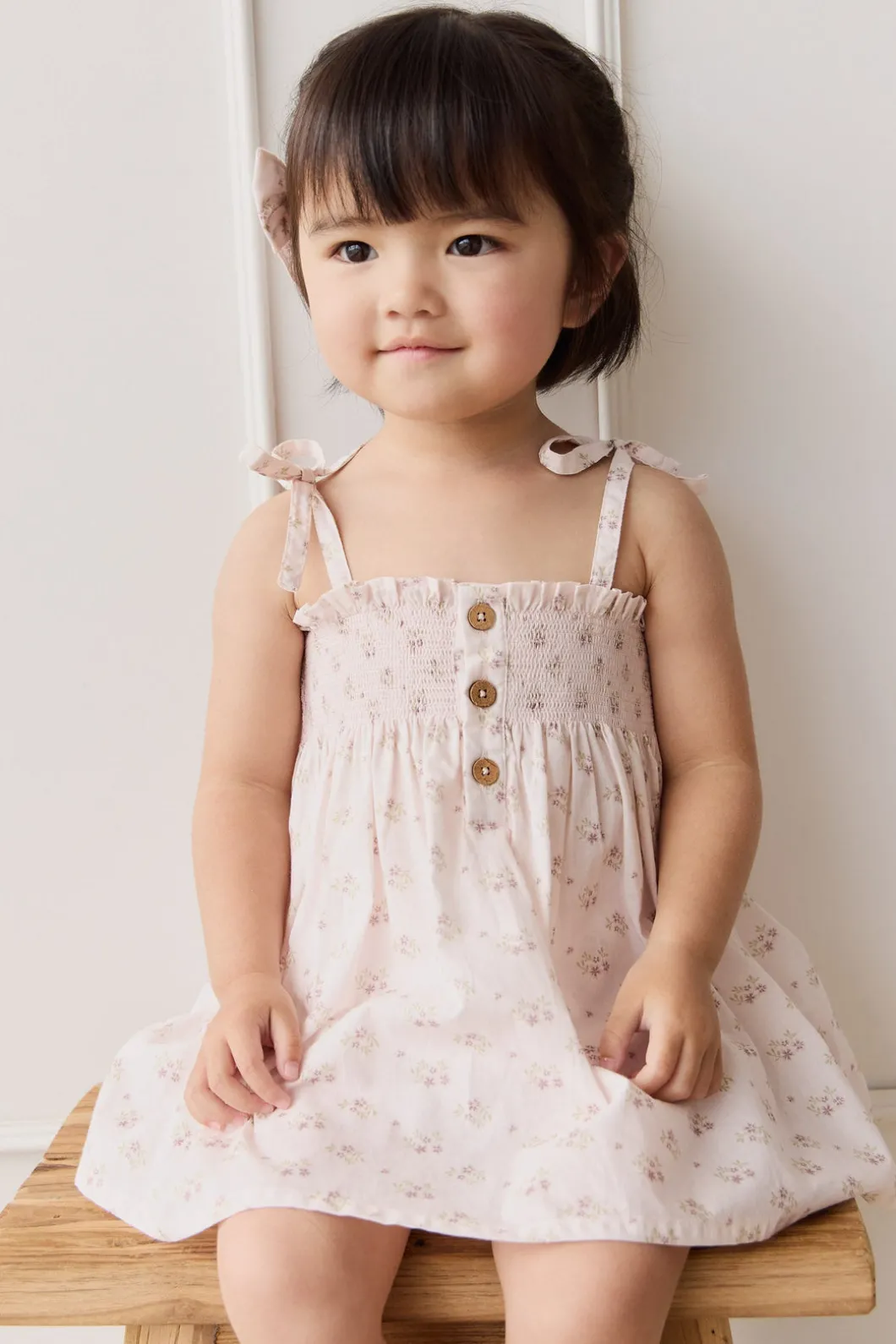 Organic Cotton Ellie Top - Rose Floral Pink