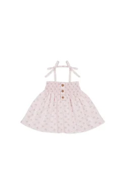 Organic Cotton Ellie Top - Rose Floral Pink