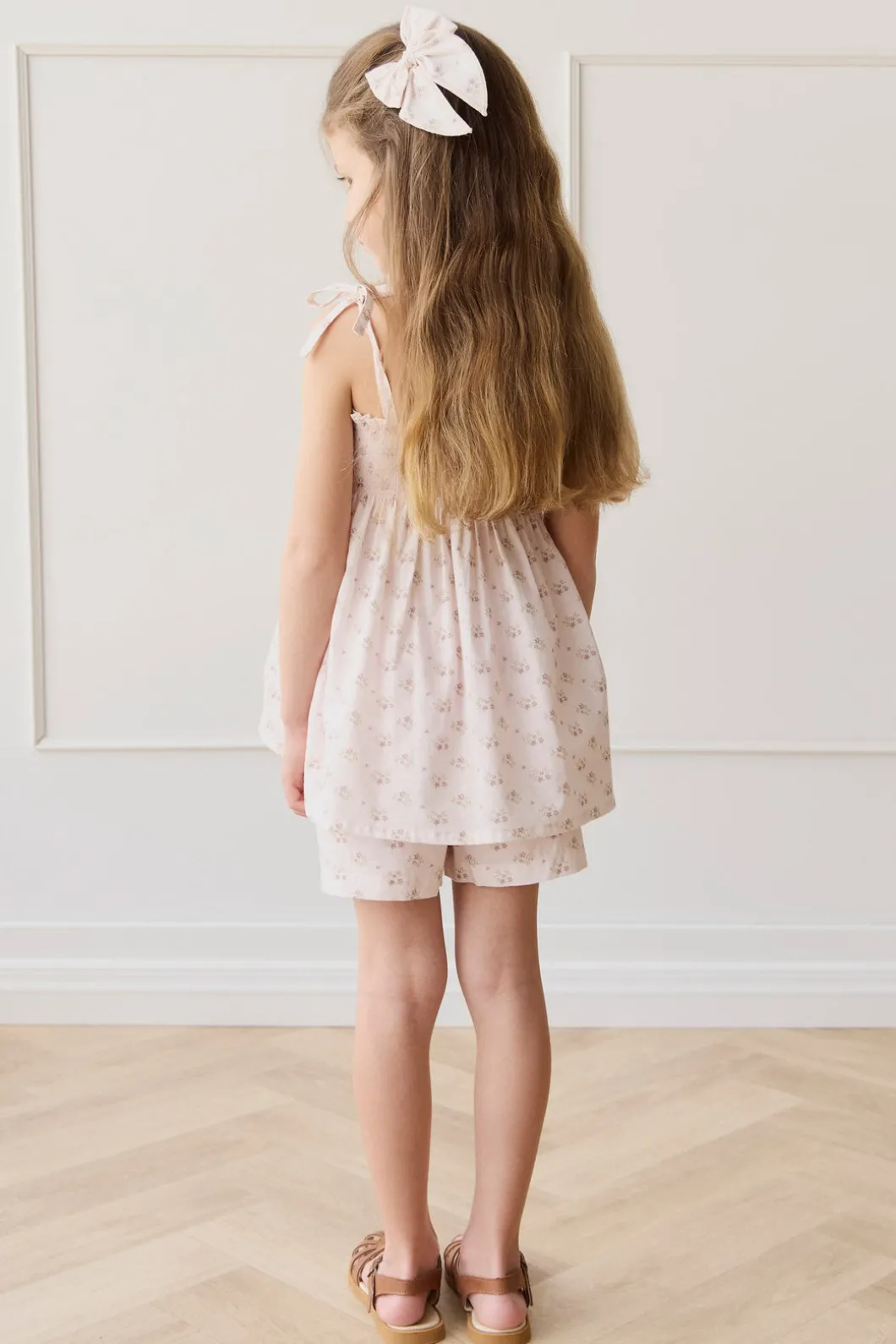 Organic Cotton Ellie Top - Rose Floral Pink
