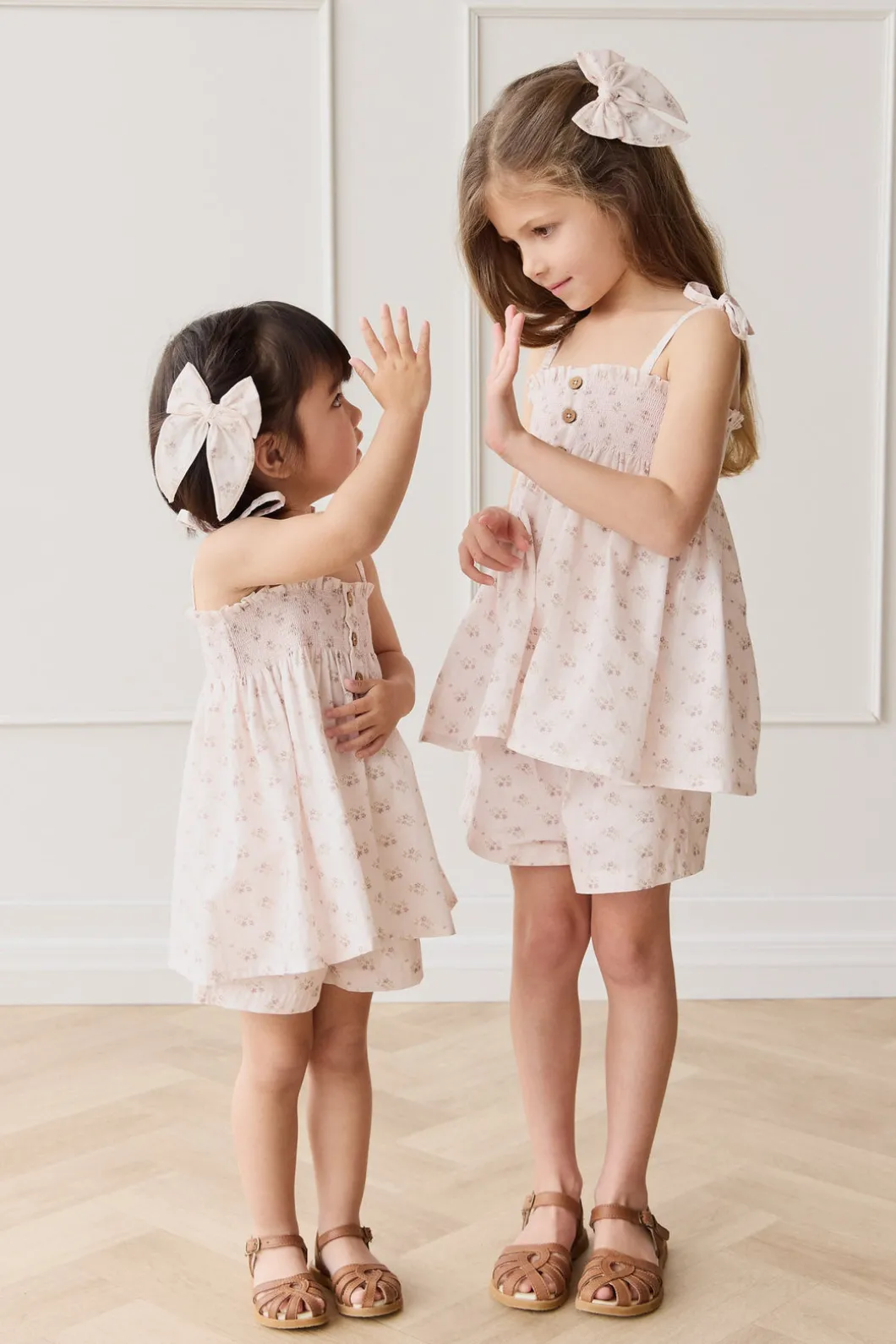 Organic Cotton Ellie Top - Rose Floral Pink